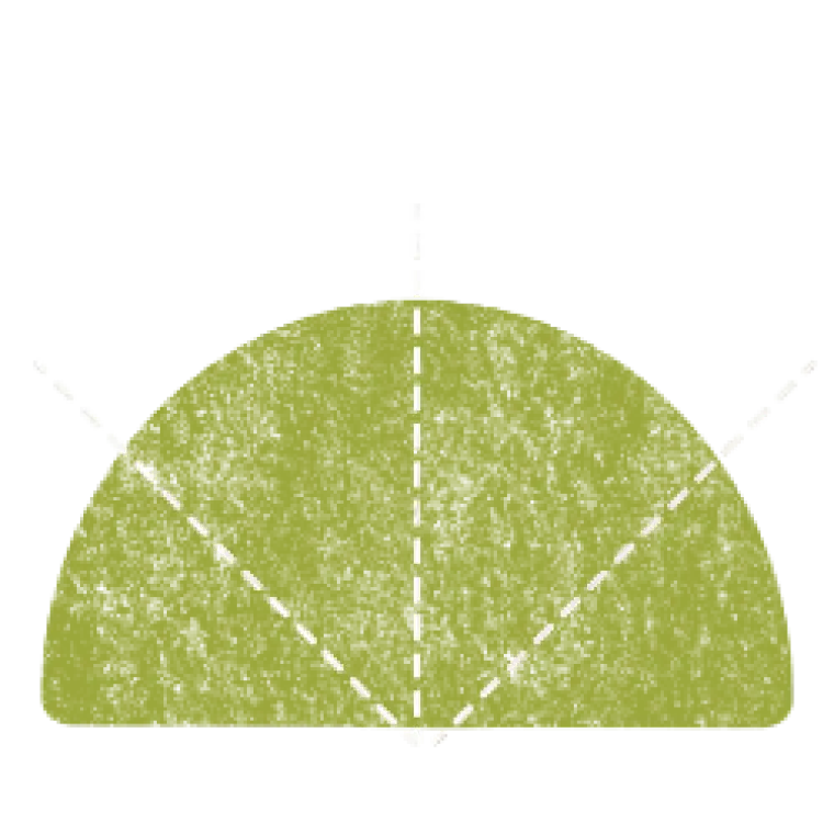 半分をさらに4等分にして