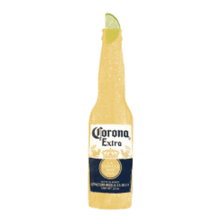 ライムと一緒にコロナビールを